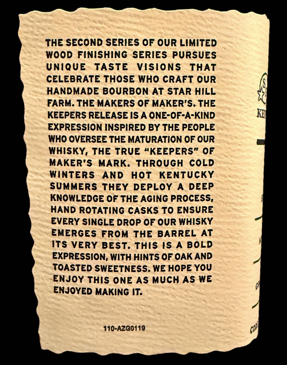Maker’s Mark 2025 Wood Finishing The Keepers Release - Maker’s Mark (750 mL) alcohol collectible [Barcode 085246502785] - Main Image 4