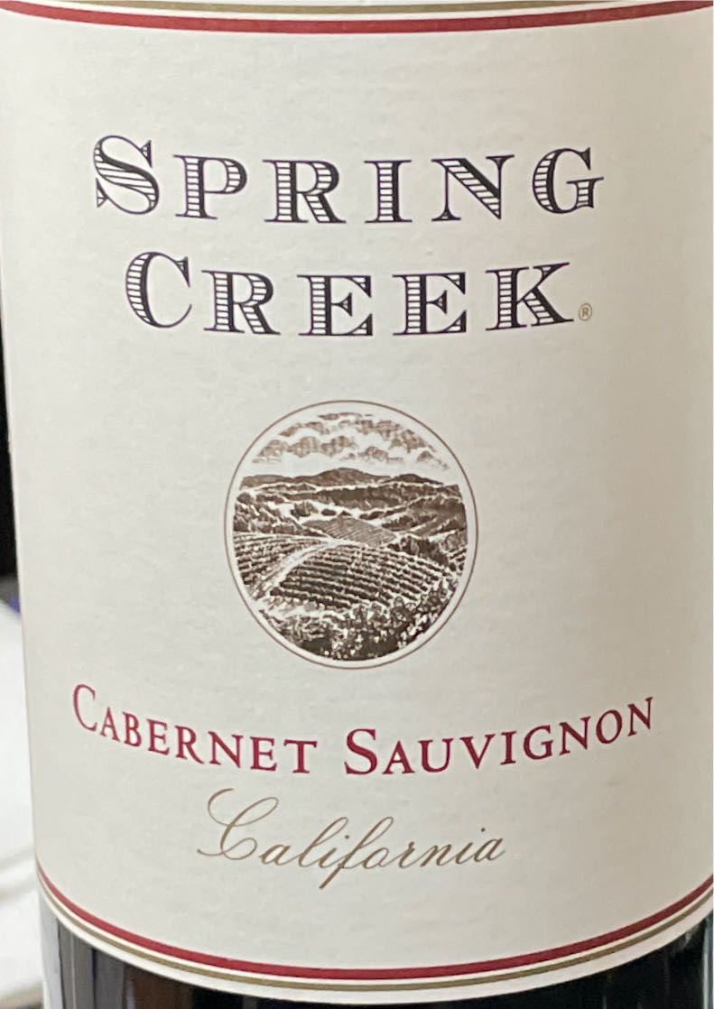 Spring Creek Cabernet Sauvignon Search Active Price Posts - Spring Creek (750 mL) alcohol collectible [Barcode 085000019764] - Main Image 2