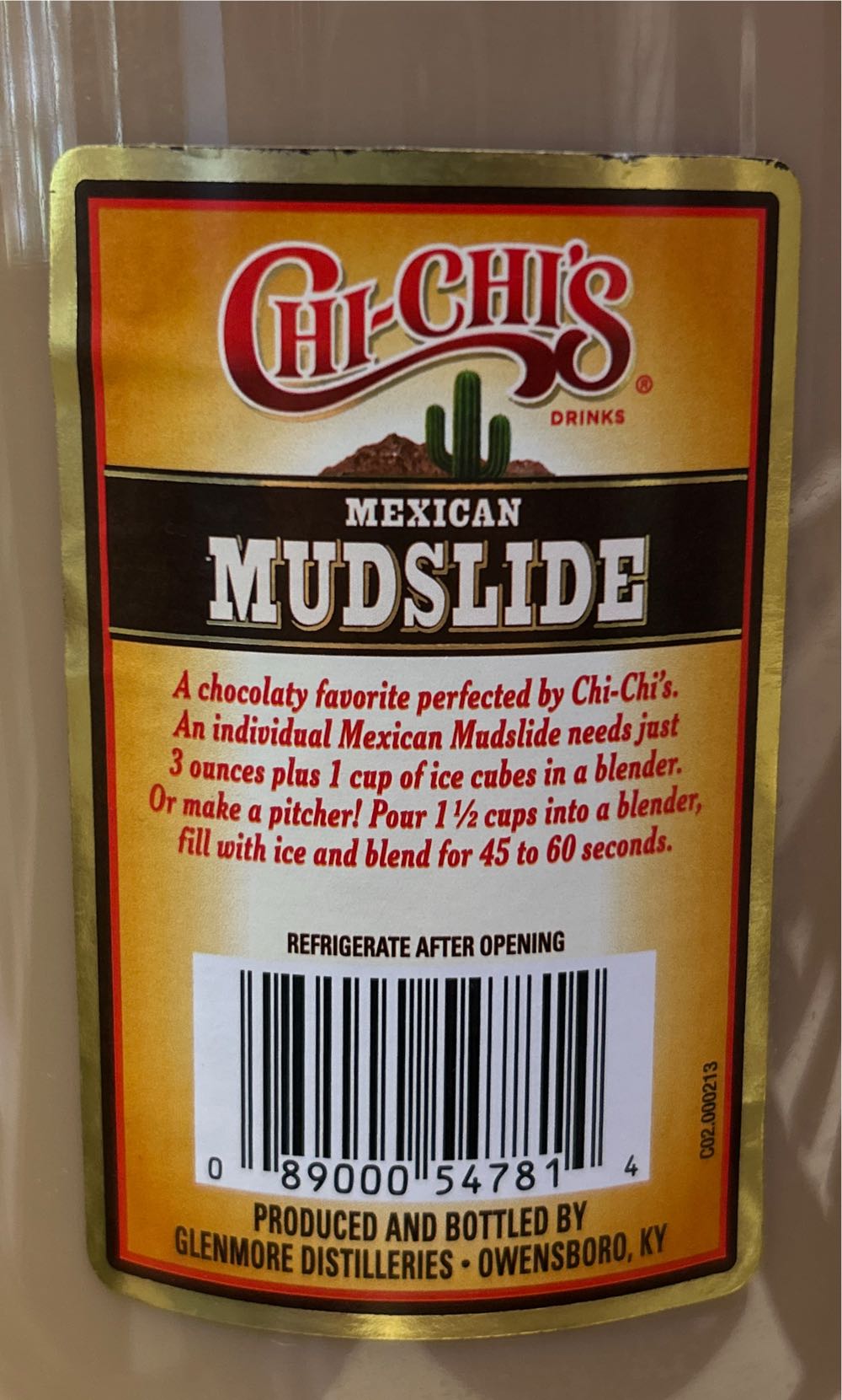 Chi-Chi’s Mexican Mudslide - Chi-chi’s (1.75 L) alcohol collectible [Barcode 089000547814] - Main Image 2