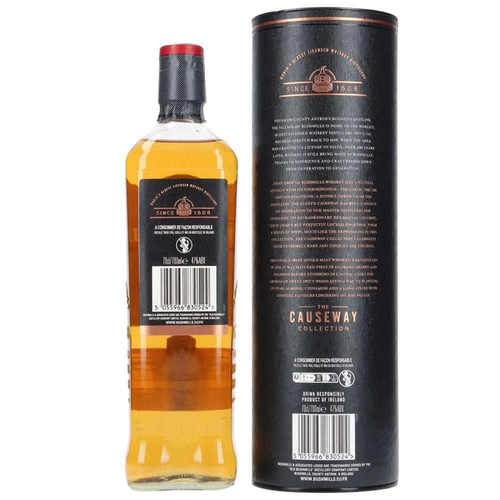 Bushmills 11 Jahre - 2010/2022 - Causeway Collection - Cognac Cask Finish - Single Malt Irish Whiskey - The Old Bushmills’ Distillery (700 mL) alcohol collectible - Main Image 2