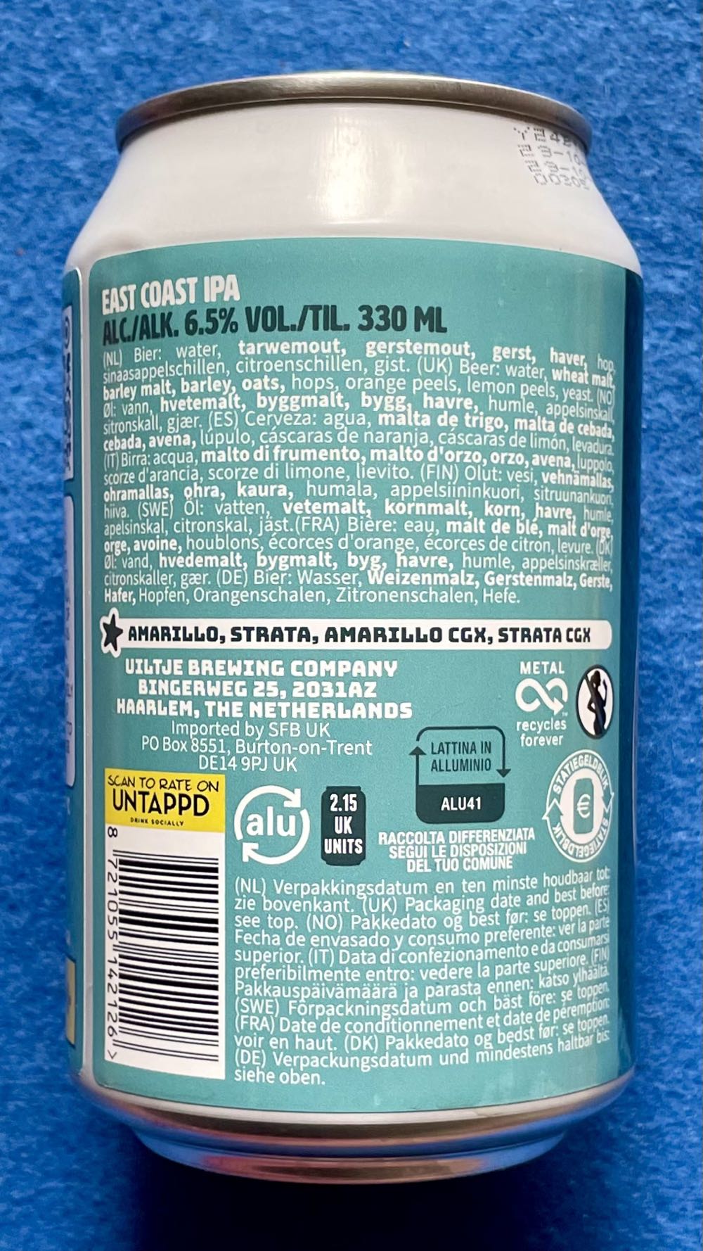 Owl Dirty Bastard - Uiltje Brewing Company (330 mL) alcohol collectible [Barcode 8721055142126] - Main Image 3