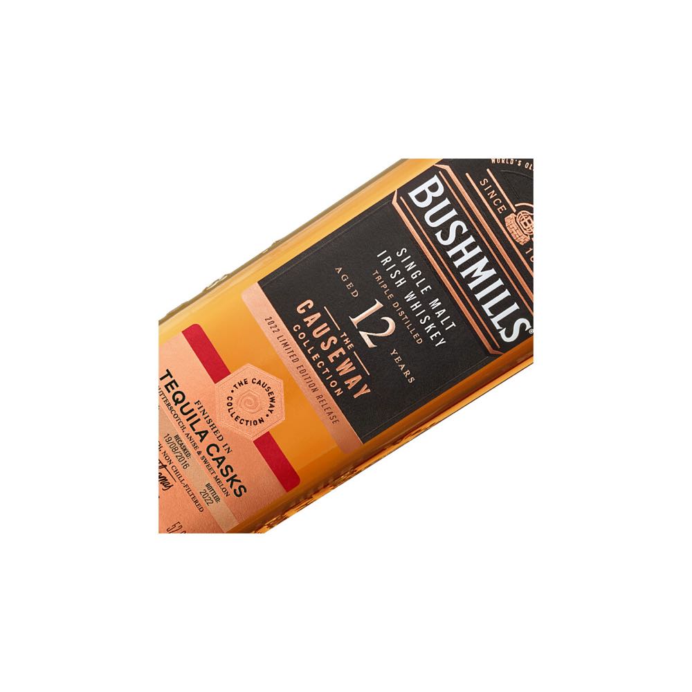 Bushmills 12 years old 2010 tequila casks causeway collection 2022 - The Old Bushmills’ Distillery alcohol collectible - Main Image 2
