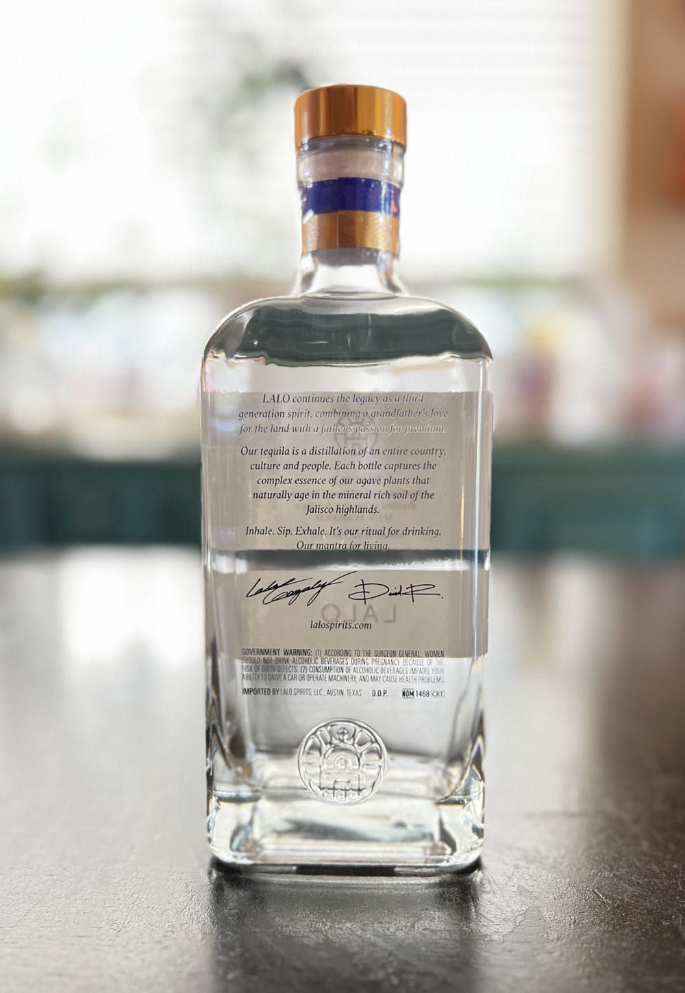 Lalo Blanco Tequila - Nom 1468 (750 mL) alcohol collectible [Barcode 811041030013] - Main Image 2