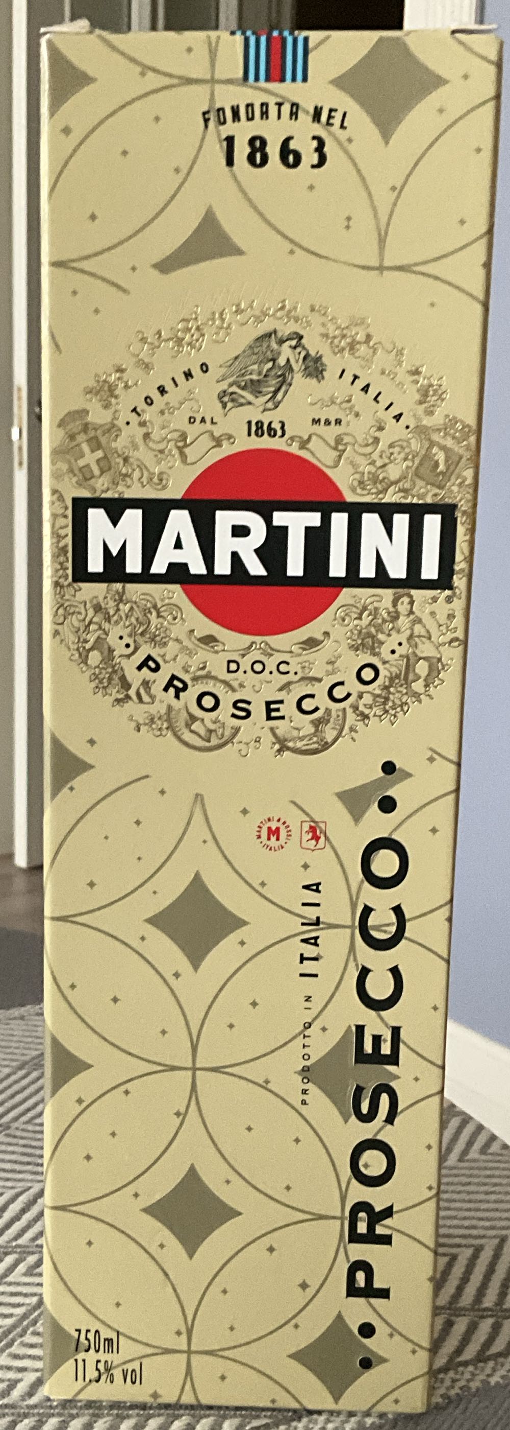Martini Prosecco  (750 mL) alcohol collectible - Main Image 2
