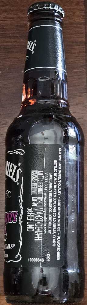 Wildberry Jack - Jack Daniel’s Beverage Co. (10 FL OZ) alcohol collectible [Barcode 082184754375] - Main Image 3