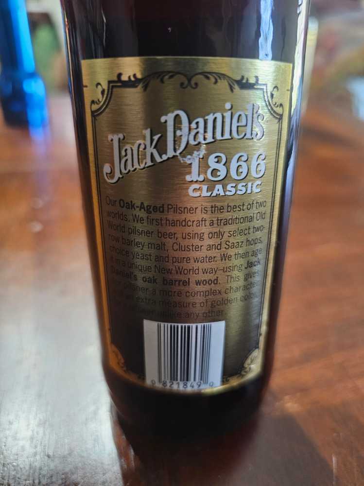 1866 Pilsner - Jack Daniel Brewery (12 FL OZ) alcohol collectible [Barcode 082184000090] - Main Image 2