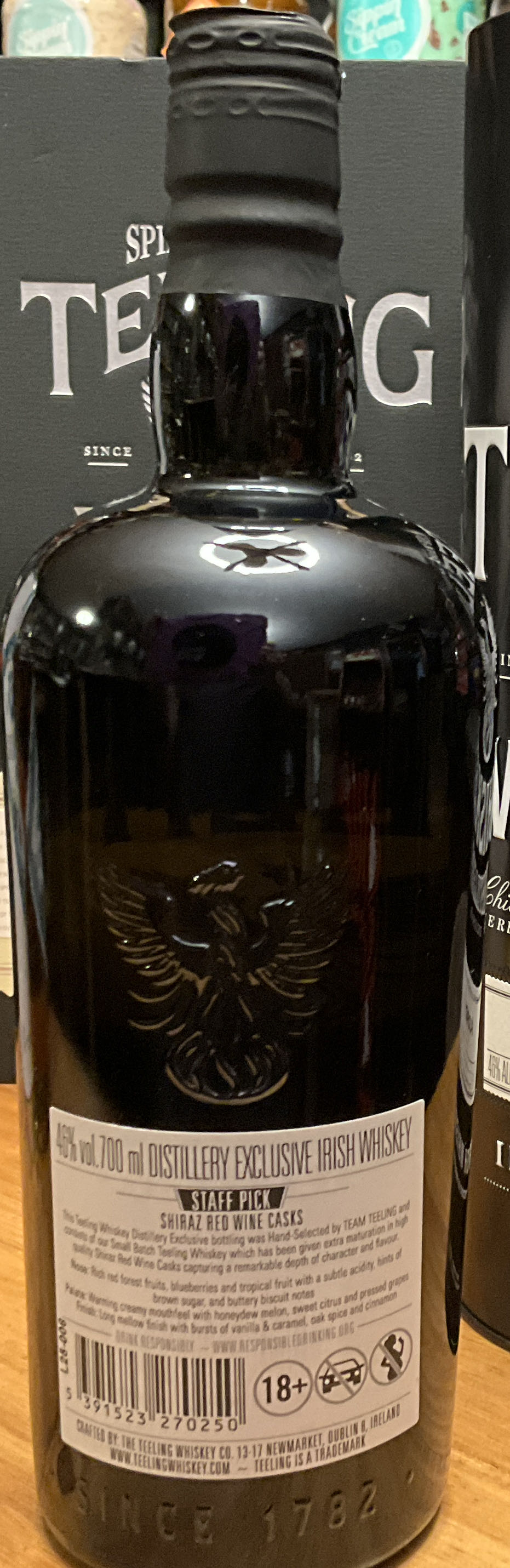 Teeling Oak Finish Distillery Exclusive Bottled For Audrey - Teeling (750 mL) alcohol collectible [Barcode 5391523270250] - Main Image 3