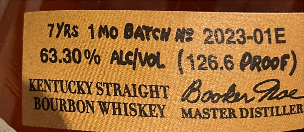 Booker’s Bourbon Whiskey Batch 750ml Kentucky Straight - Jim B.Beam Distilling Co. (750 mL) alcohol collectible [Barcode 080686005698] - Main Image 2