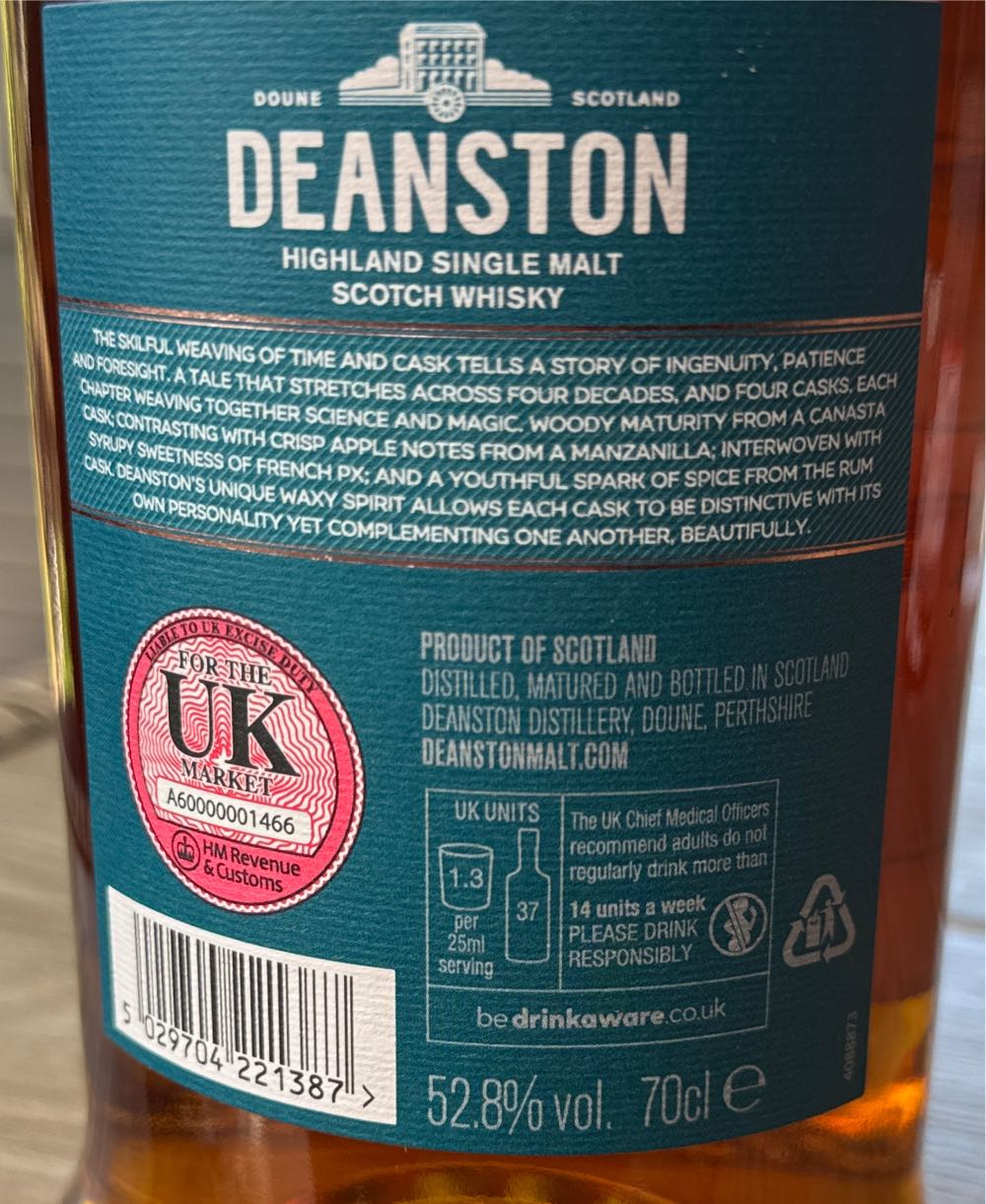 Deanston Chronicles 3 - Deanston Distillery (700 mL) alcohol collectible [Barcode 5029704221387] - Main Image 2