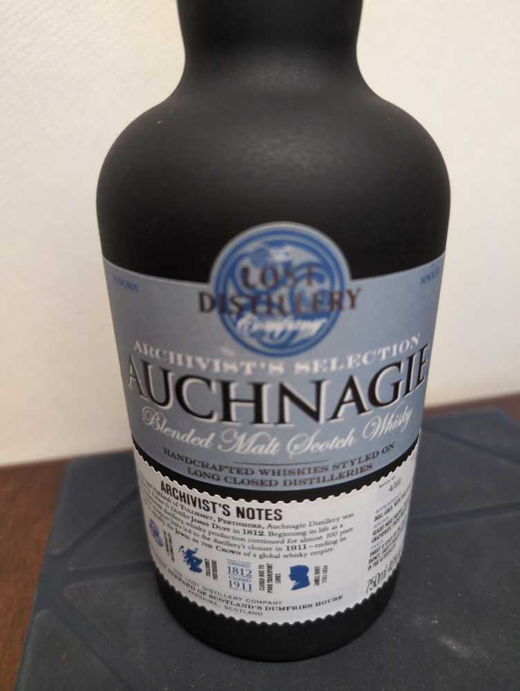 Lost Distillery Auchnagie Blended Malt Scotch Whisky - Auchnagie Distillery alcohol collectible [Barcode 610370641194] - Main Image 2