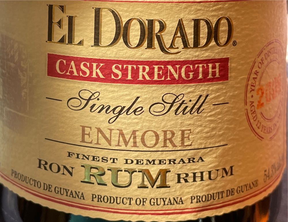 El Dorado Enmore Single Still Rum - El Dorado (750 mL) alcohol collectible [Barcode 711629002183] - Main Image 2