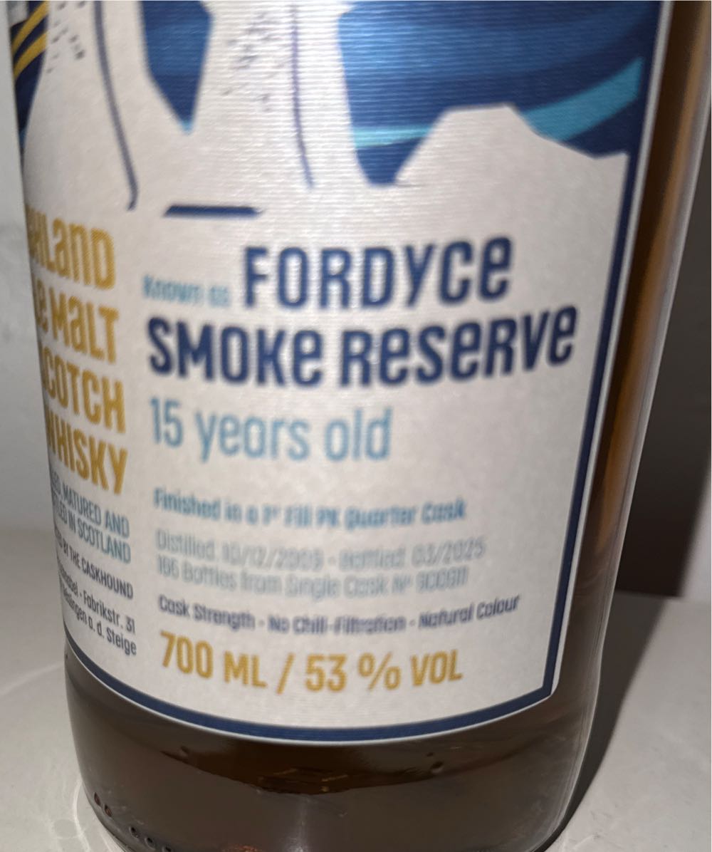 Fordyce Smoke Reserve 15 Years - The Caskhound (700 mL) alcohol collectible - Main Image 2
