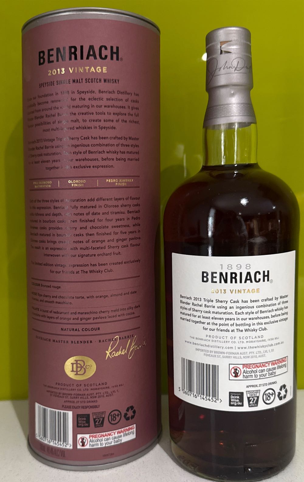 Benriach Single Malt Scotch Whisky - Benriach Distillery (700 mL) alcohol collectible [Barcode 5060716145452] - Main Image 2