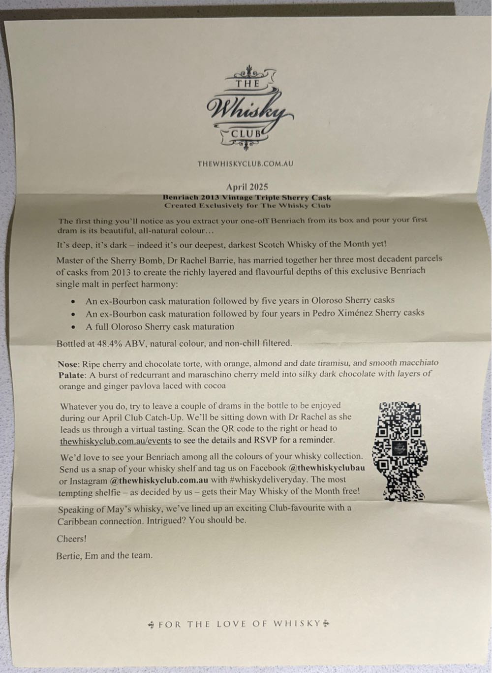 Benriach Single Malt Scotch Whisky - Benriach Distillery (700 mL) alcohol collectible [Barcode 5060716145452] - Main Image 4