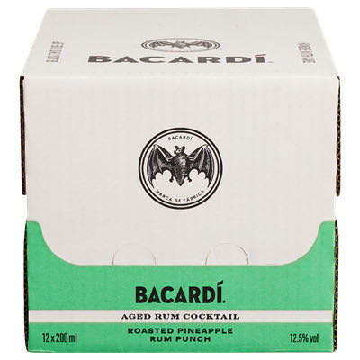 Bacardi Roasted Pineapple Rum Punch - Bacardi & CO LTD (200 mL) alcohol collectible [Barcode 7610113018385] - Main Image 3