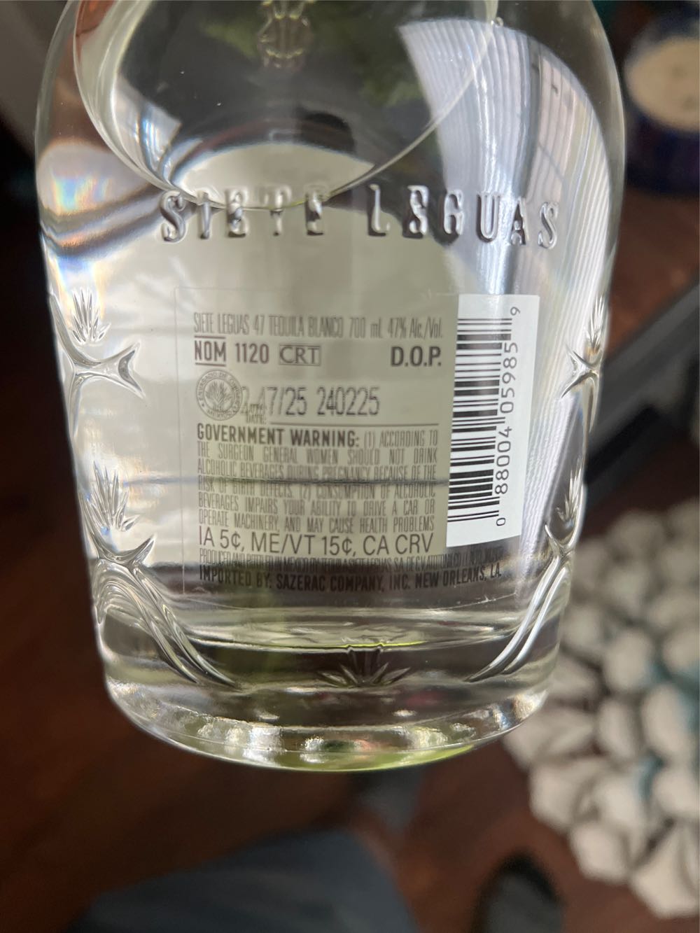 Siete Leguas 47 Blanco Still Strength Tequila Proof - Nom1120 (700 mL) alcohol collectible [Barcode 088004059859] - Main Image 2