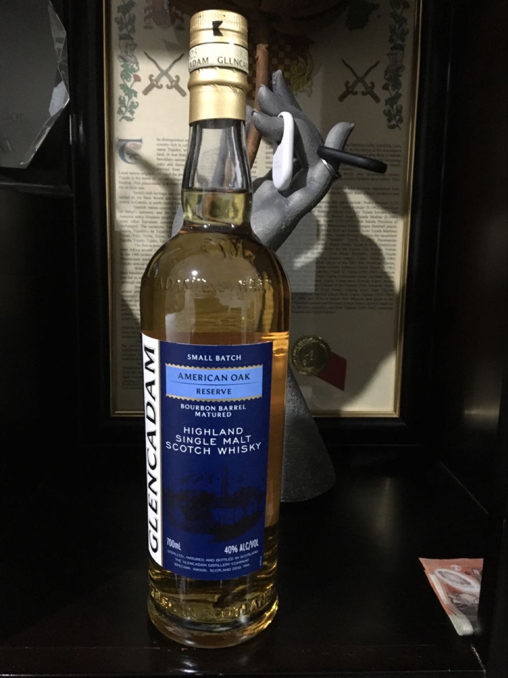 Glencadam American Oak Reserve 40% 50ml  (50 mL) alcohol collectible [Barcode 5021349705642] - Main Image 2