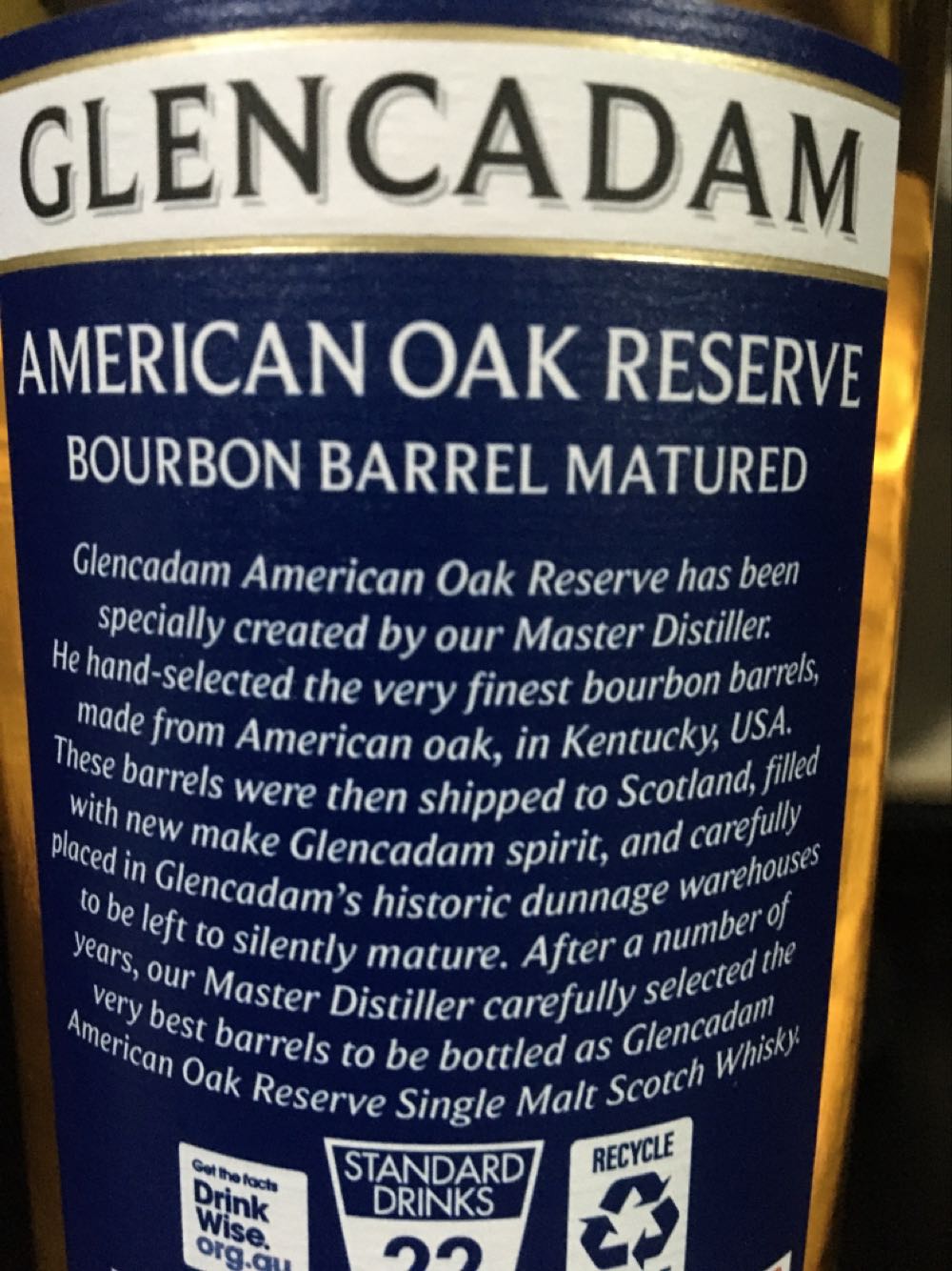 Glencadam American Oak Reserve 40% 50ml  (50 mL) alcohol collectible [Barcode 5021349705642] - Main Image 4