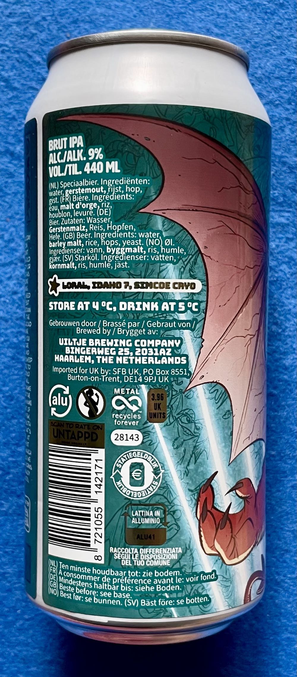 Naughty Or Nice - Uiltje Brewing Company (440 mL) alcohol collectible [Barcode 8721055142171] - Main Image 2