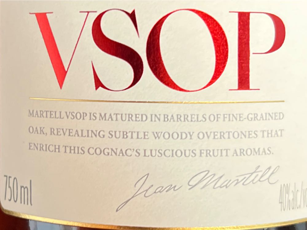 Martel Vsop - Martell & Co. (750 mL) alcohol collectible [Barcode 080432113226] - Main Image 2