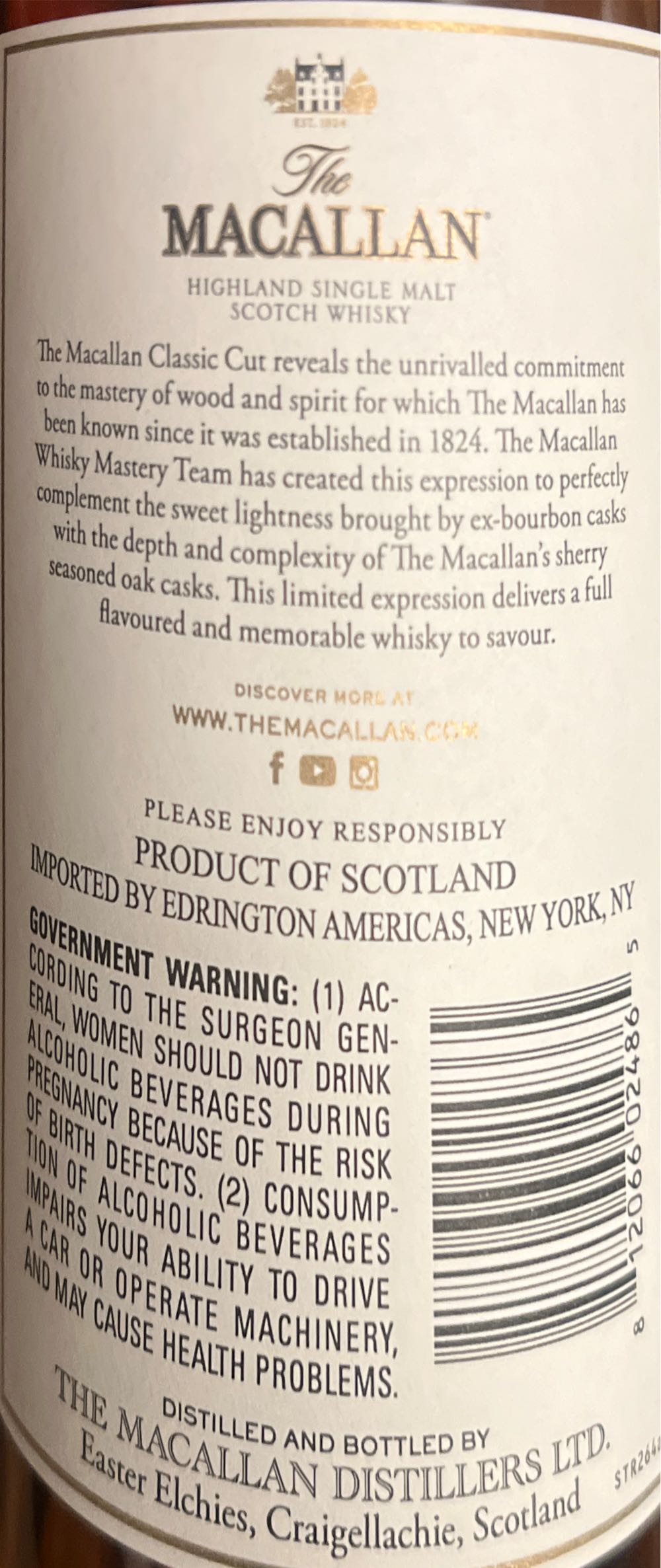 The Macallan Classic Cut Limited Edition Single Malt - Macallan Distillery (750 mL) alcohol collectible [Barcode 812066024865] - Main Image 3