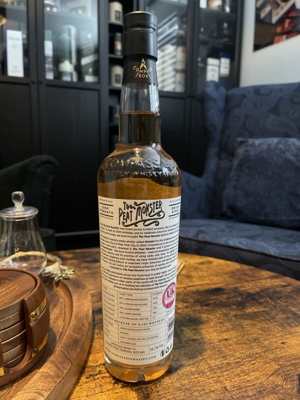 The Peat Monster - Cask Strength - Compass Box Scotch Whisky Maker (700 mL) alcohol collectible [Barcode 5060632881007] - Main Image 2