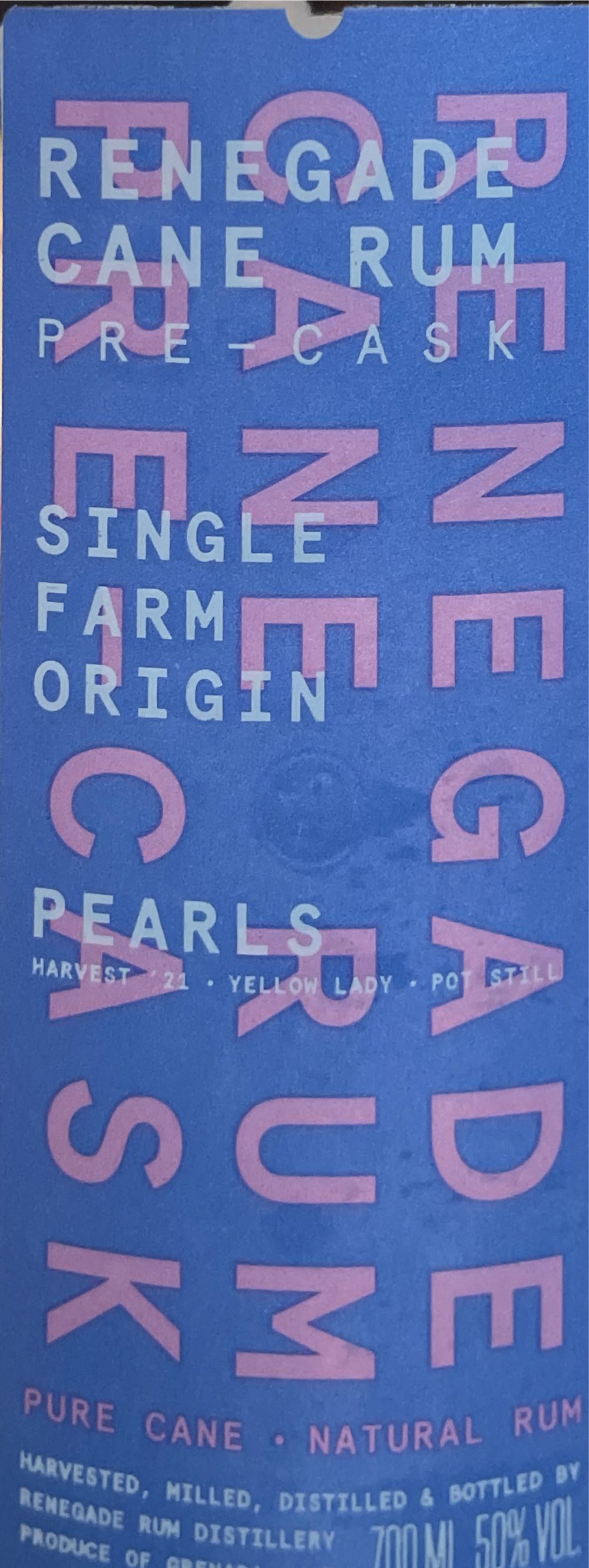 Renegade Pearls - Renegrade Rum Distillery (750 mL) alcohol collectible [Barcode 5391536630706] - Main Image 2