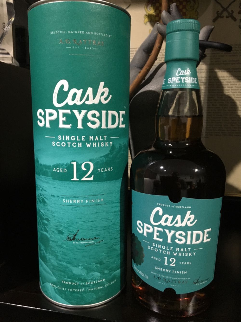 Cask Speyside 12 Years Old Single Malt A.d. Sherry Finish Whisky Jahre Year 46% л  (700 mL) alcohol collectible [Barcode 5060056923680] - Main Image 2