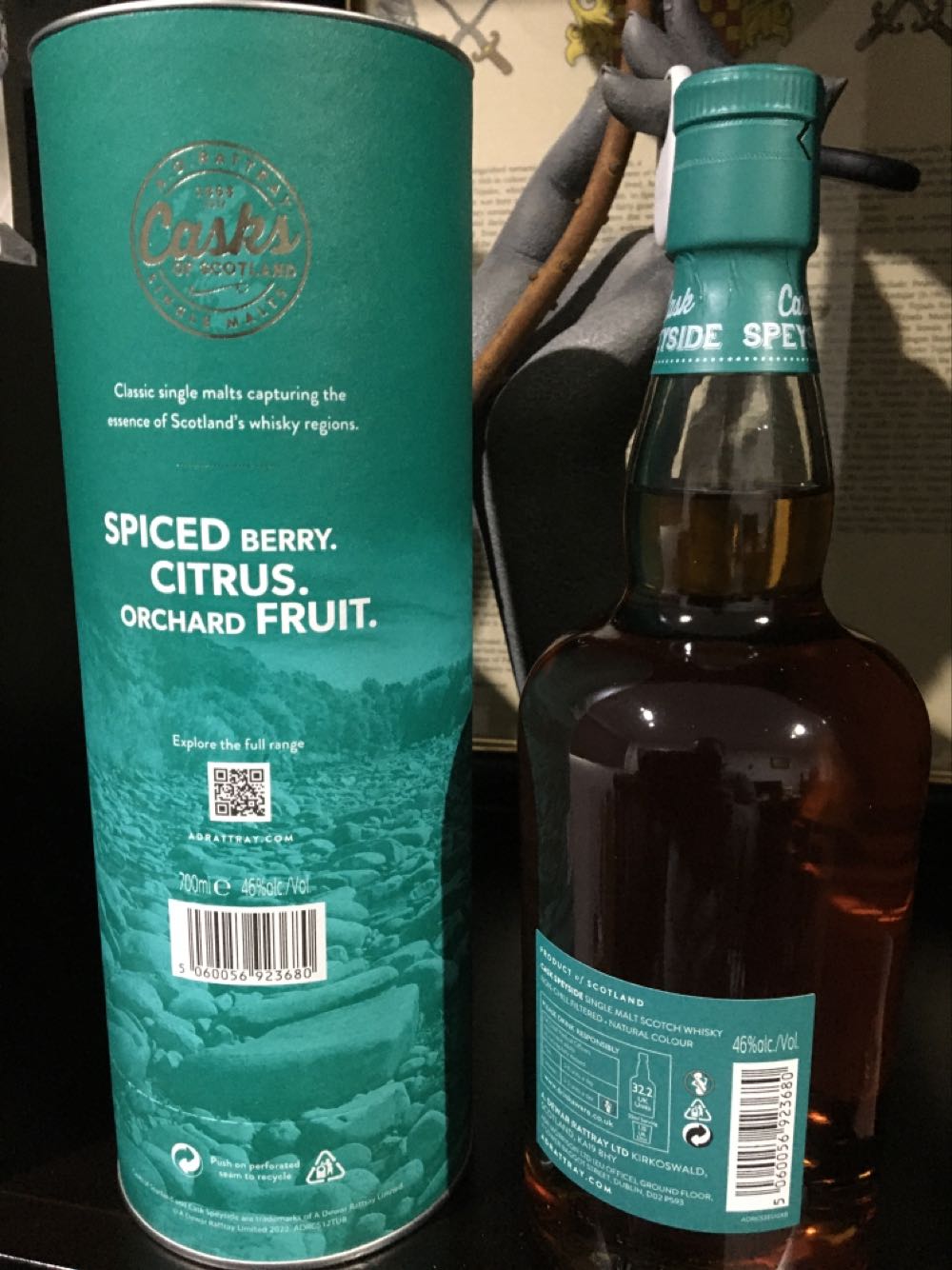 Cask Speyside 12 Years Old Single Malt A.d. Sherry Finish Whisky Jahre Year 46% л  (700 mL) alcohol collectible [Barcode 5060056923680] - Main Image 3