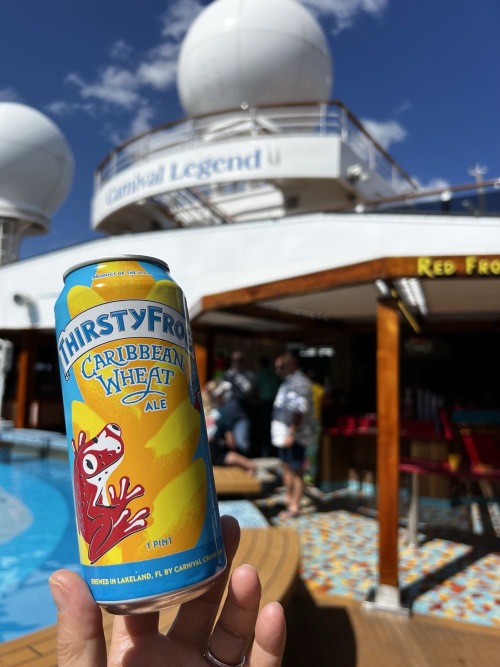 Carnival Thirsty Frog Caribbean Wheat Ale - Carnival Cruise Line, Lakeland alcohol collectible - Main Image 2