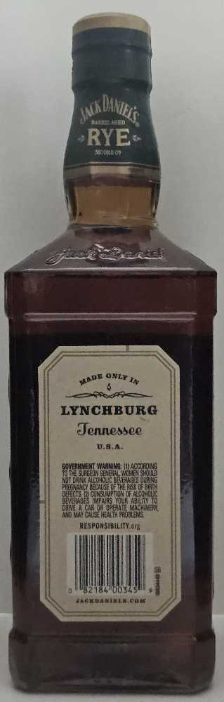 Rye - Jack Daniel Distillery (750 mL) alcohol collectible [Barcode 082184003435] - Main Image 3