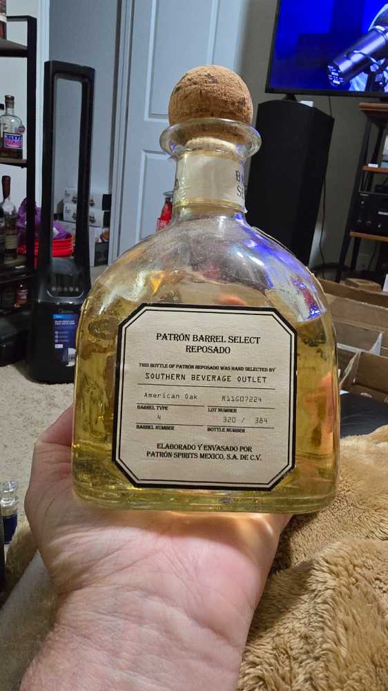 Patron Reposado Barrel Select Tequila - NOM 1492 (750 mL) alcohol collectible [Barcode 721733003051] - Main Image 3