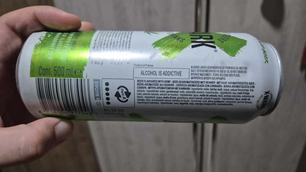 Cannabis Beer 500 X Mark 500ml - United Breweries (500 mL) alcohol collectible [Barcode 8718104917446] - Main Image 3