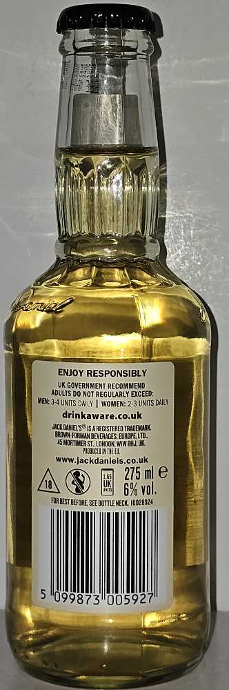 Honey Lemonade (UK) - Brown-Forman Beverages (275 mL) alcohol collectible [Barcode 5099873005934] - Main Image 2