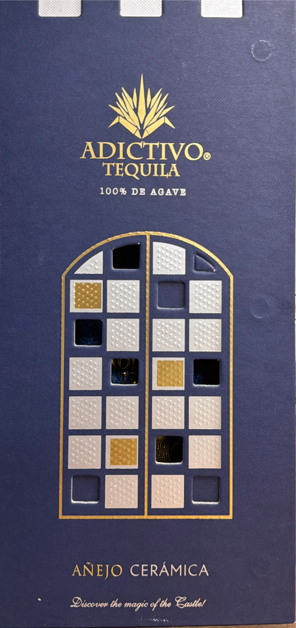 Adictivo Blue Ceramic Anejo Tequila Limited Edition - Leticia Hermosillo Ravelero (750 mL) alcohol collectible [Barcode 7503029246594] - Main Image 3