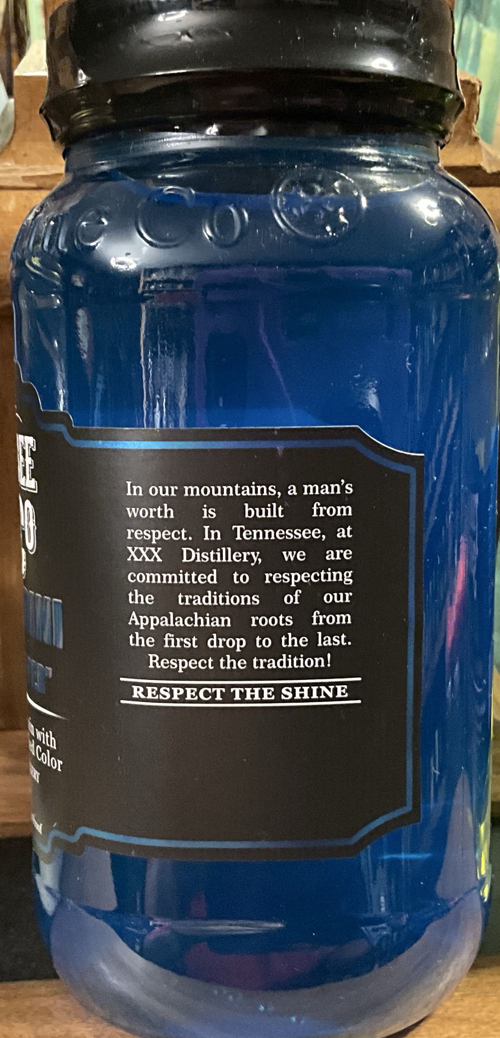 Tennessee Shine Moonshine - Blue Houdini The Panty Dropper  (750 mL) alcohol collectible [Barcode 850013697021] - Main Image 2