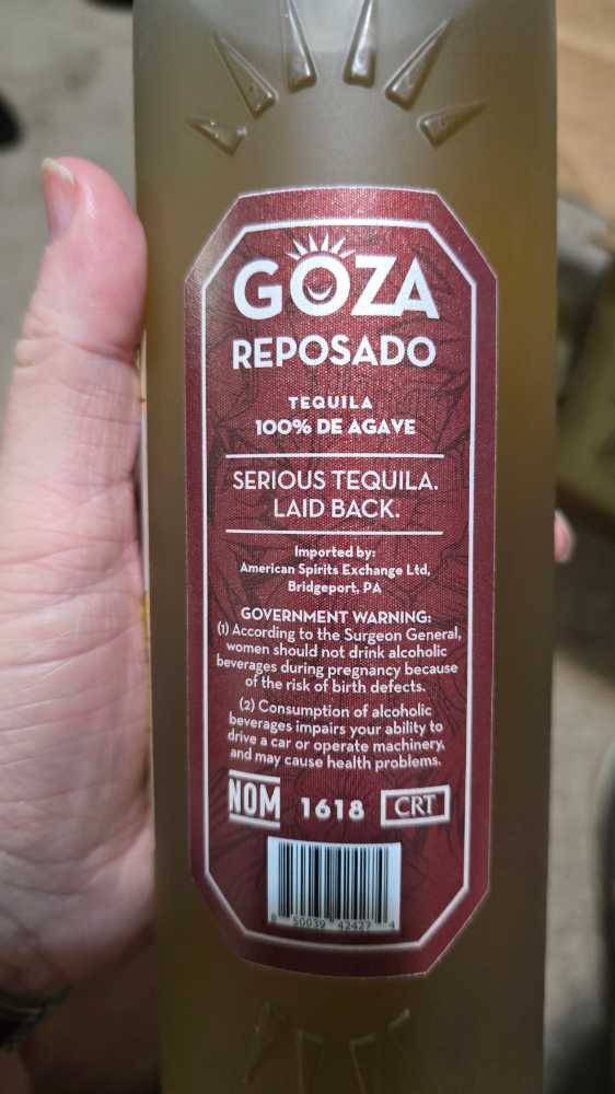 Goza Special Reserve Reposado Tequila - NOM 1618 (750 mL) alcohol collectible [Barcode 850039424274] - Main Image 3
