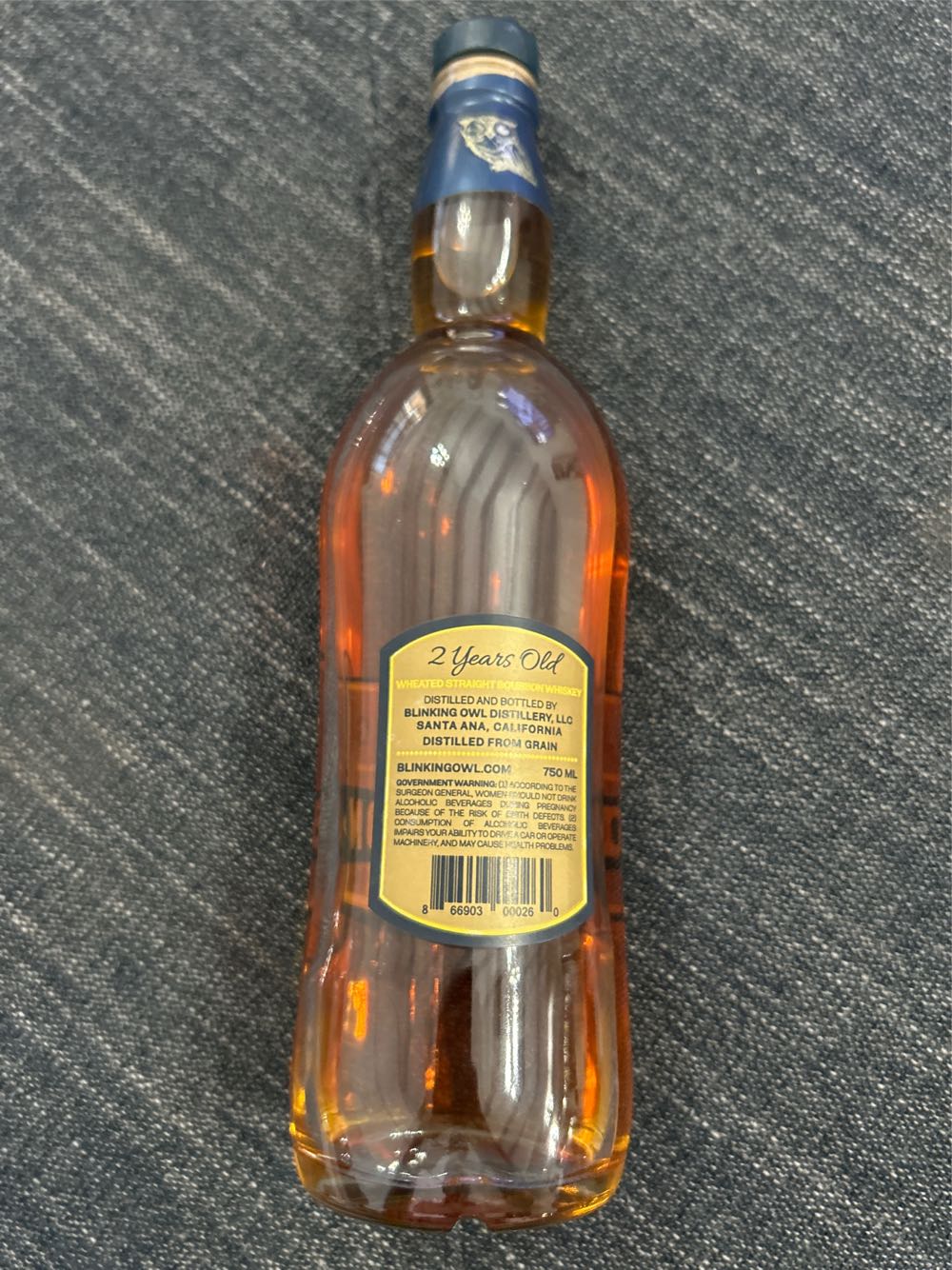 Blonking Owl - Blinking Owl Bourbon (750 mL) alcohol collectible - Main Image 2