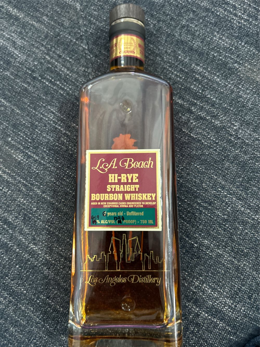 Beach Hi Rye Bourbon - Los Angeles Distillery (750 mL) alcohol collectible [Barcode 852236008196] - Main Image 2