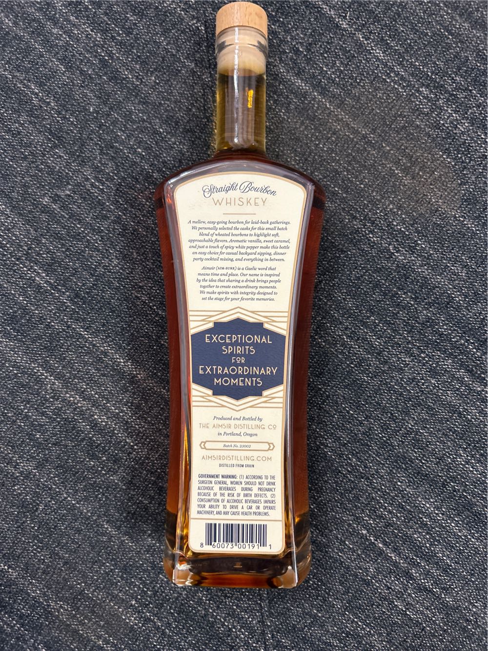 Aimsir Straight Bourbon - The Aimsir Distilling Co (750 mL) alcohol collectible [Barcode 860073001911] - Main Image 2