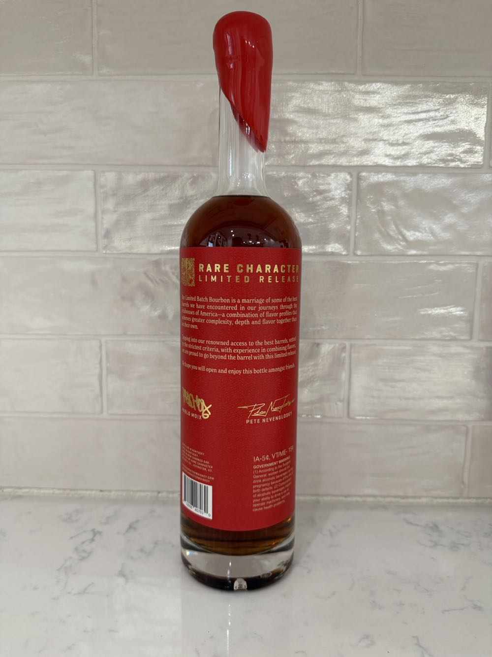 Rare Character Limited Release Batch 1 - Rare Character Whiskey Co (750 mL) alcohol collectible [Barcode 810096407030] - Main Image 2
