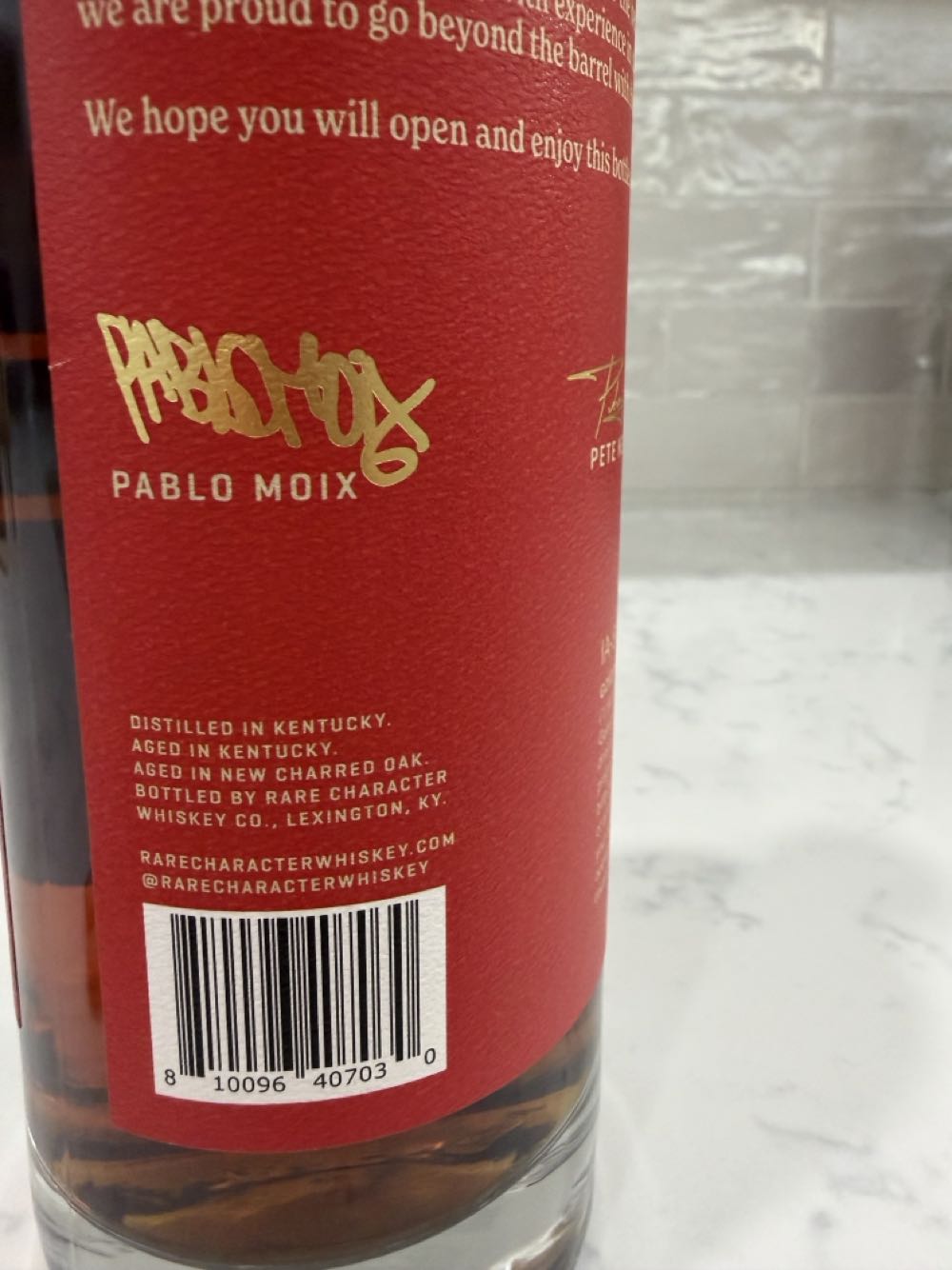 Rare Character Limited Release Batch 1 - Rare Character Whiskey Co (750 mL) alcohol collectible [Barcode 810096407030] - Main Image 4