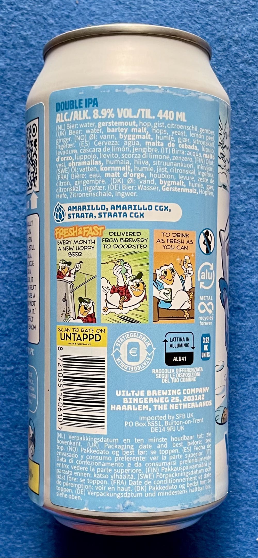 Do Not Eat The Yellow Snow - Uiltje Brewing Company (440 mL) alcohol collectible [Barcode 8721055140610] - Main Image 3