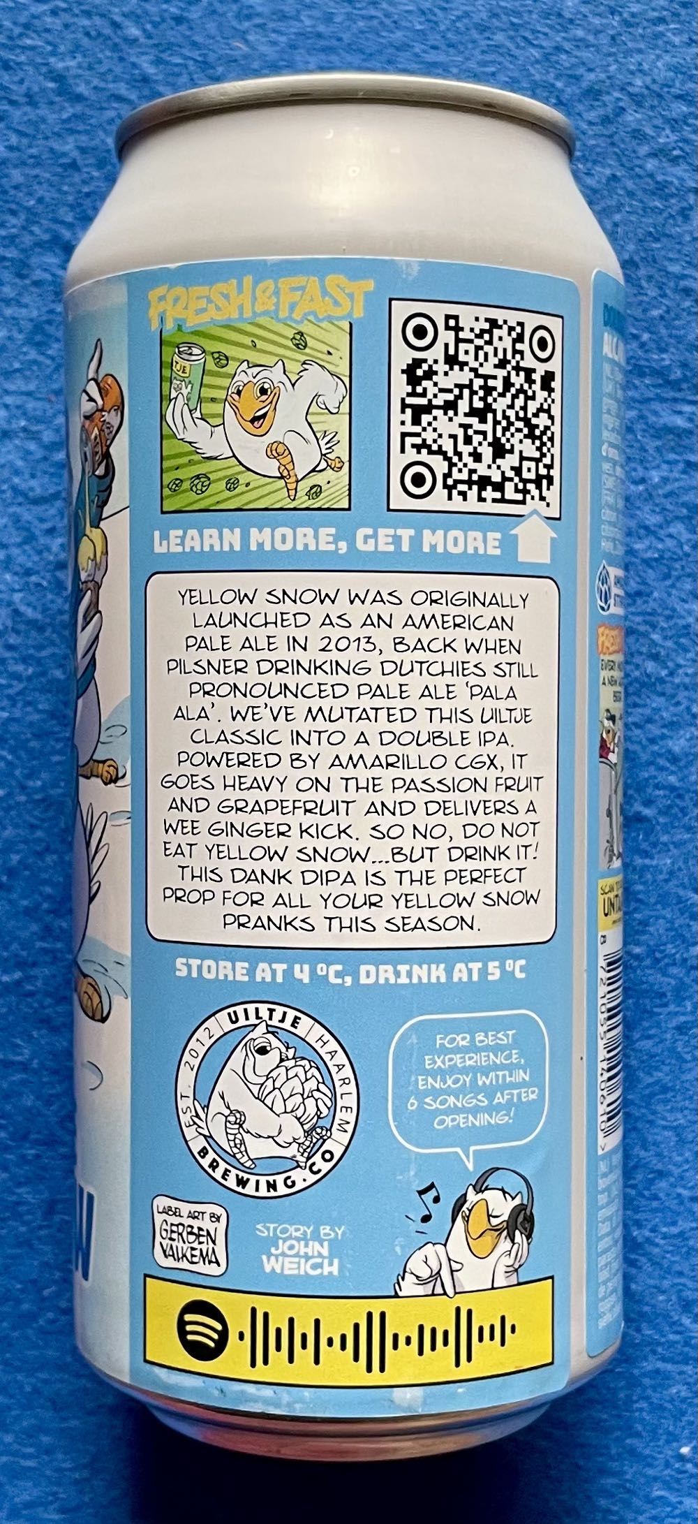 Do Not Eat The Yellow Snow - Uiltje Brewing Company (440 mL) alcohol collectible [Barcode 8721055140610] - Main Image 4