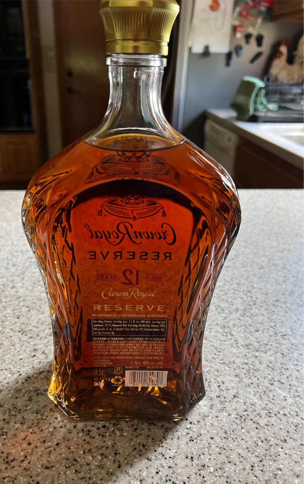 Crown Royal 12yr Reserve Blended Canadian Whisky - Crown Royal Distilling Co. (1.75 L) alcohol collectible [Barcode 082000809807] - Main Image 2