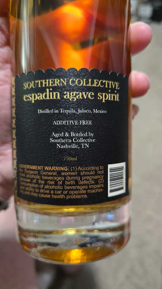 Southern Collective Espadin Still Strength Anejo Agave Spirit - Various Distillers (750 mL) alcohol collectible [Barcode 850044490622] - Main Image 2