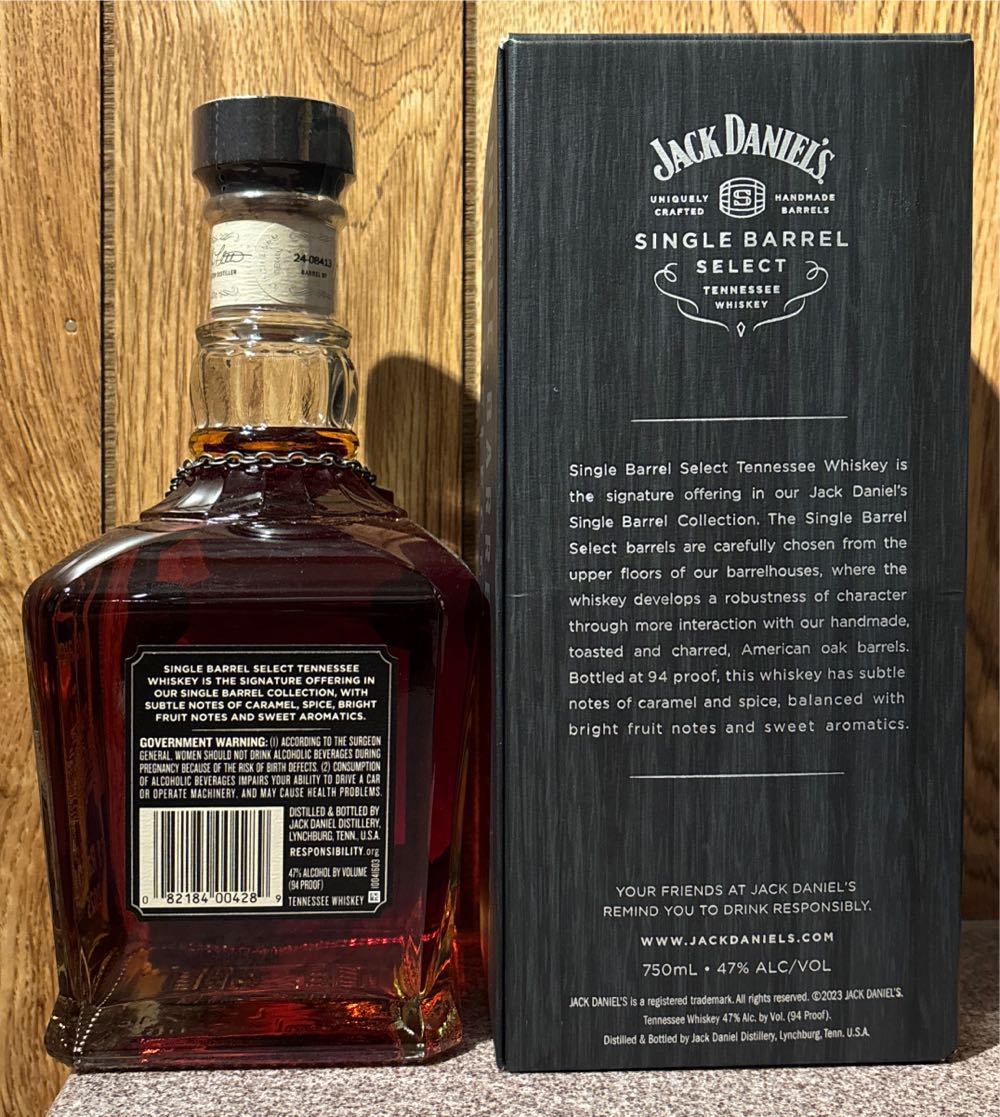 Jack Daniel’s Single Barrel Select - Jack Daniel’s Distillery, Lynchburg, TN (750 mL) alcohol collectible - Main Image 3