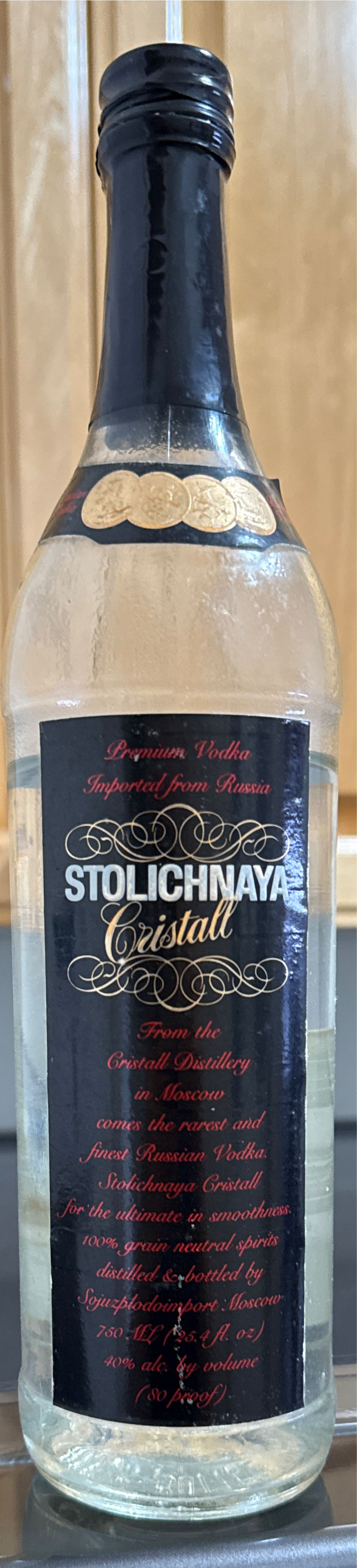 Stolichnaya Cristall Vodka 750 Ml Rare. ...  alcohol collectible [Barcode 086024002992] - Main Image 2