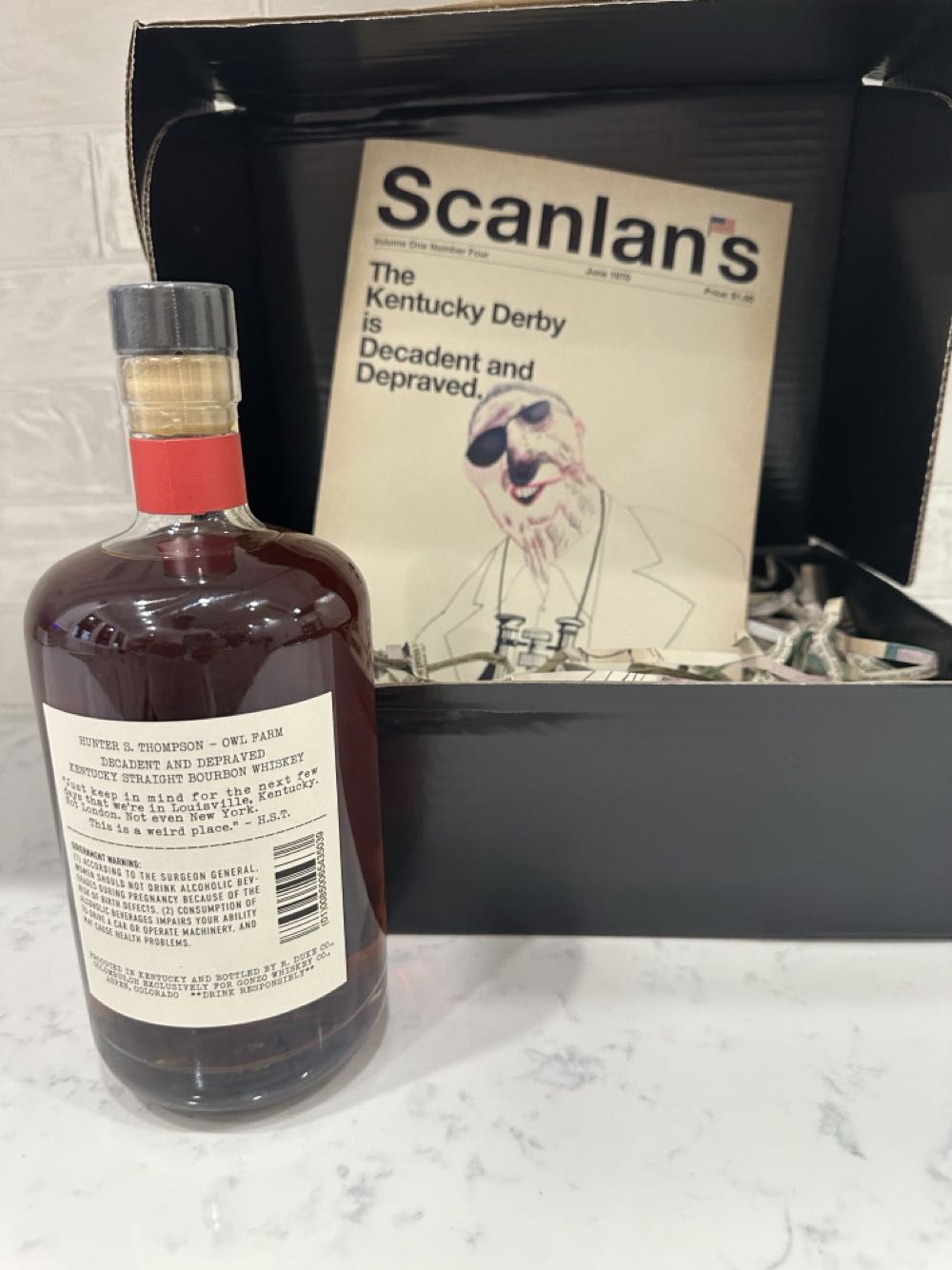 Gonzo Whiskey “ The Kentucky Derby Is Decadent And Depraved - Gonzo Whiskey Co (750 mL) alcohol collectible [Barcode 97634232] - Main Image 2