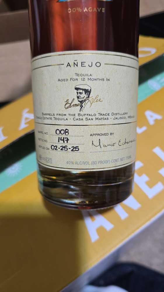 Corazon de Agave Expresiones Elmer T Lee Finish Añejo Tequila - NOM 1103 (750 mL) alcohol collectible [Barcode 088004070908] - Main Image 2